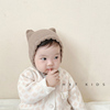 ins韩国洋气两个小角角~婴幼儿，宝宝毛线帽秋冬季婴儿针织护耳帽潮
