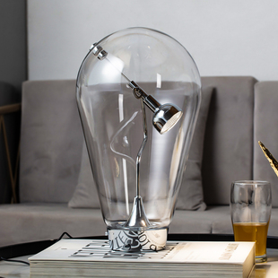 美式复古小台灯INS工业风创意个性设计师办公桌触摸调光氛围夜灯