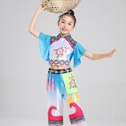 儿童傣族舞演出服六一古典舞中国风女童艺考表演服2023小学生