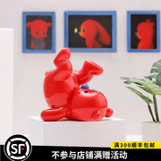 艺术家张占占(张占占)盲盒红色熊可爱(熊可爱)少女，心手办盲盒玩具潮流创意摆件礼物