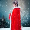 汉服斗篷女冬季披风加绒加厚长款中国风红色披风外套古装披肩古风