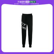 香港直邮Givenchy 黑色徽标刺绣运动裤 BM50MV30AF