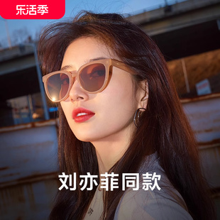 茶色墨镜女高级感2024韩版遮阳近视太阳眼镜夏季防风紫外线潮