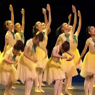 第十二届小荷风采我的未来不是梦儿童演出服黄色蓬蓬裙合唱表演服
