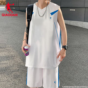 中国乔丹美式篮球服背心男坎肩无袖球衣训练队服宽松定制运动套装