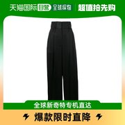 香港直邮Givenchy 黑色高腰绸缎长裤 BW50CN120H001
