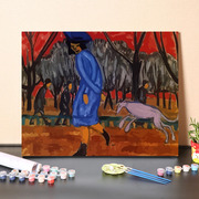 数字油画diy填充画家罗扎诺娃经典名画抽象人物画涂色画装饰画