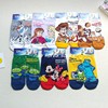 韩国进口迪士尼短袜AB版袜子女卡通拼人物米奇唐老鸭个性潮袜