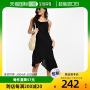 香港直邮潮奢monki女士monki不对称下摆背心中长，连衣裙(黑色)