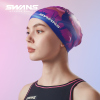 swans游泳帽女时尚防水专用不勒头加大泡温泉女款硅胶游泳帽装备