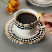 高档英式骨瓷咖啡杯高级感轻奢宫廷风欧式下午茶具花茶杯碟高档精