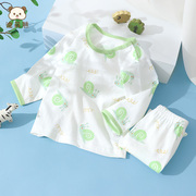 儿童空调服套装纯棉，男童女童夏季薄款全棉，婴儿家居服宝宝长袖睡衣