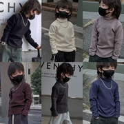 儿童堆堆领加绒打底衫高弹保暖加厚一体绒男童女童冬季2023韩