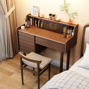 尚馨阁全实木梳妆台书桌，卧室两用翻盖梳妆书桌，二合一小户型梳妆桌