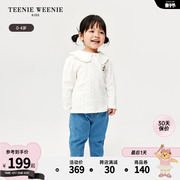 TeenieWeenie Kids小熊童装24春季女宝宝花边翻领长袖打底T恤
