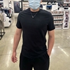 CK Calvin Klein 男士夏季纯色纯棉透气舒适刺绣LOGO圆领短袖T恤