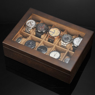 手表盒欧式板木结合带锁饰品，盒珠宝手串，首饰收纳机械石英表男女