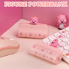 韩国loopy粉色海狸露比手机，移动电源三星w24便携带支架充电宝可爱