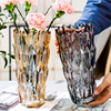 欧式加厚水晶玻璃花瓶摆件高档奢华餐桌客厅水养鲜花百合玫瑰插花