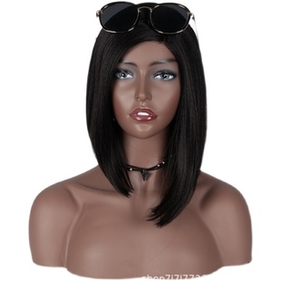 双肩头模女深肤色彩妆欧美假发展示道具半身模特头摄影拍照女模型
