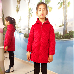 韩版冬季女童罩衣长袖，加绒加厚棉衣外套拉链带帽宝宝吃饭画画衣新