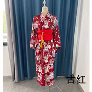 日系日式甜美复古中长款绑带改良和服女振袖学生连衣裙礼服潮