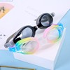 高清防水防雾泳镜 儿童泳镜眼镜电镀硅胶平光泳镜