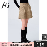 hs奥莱2023秋季女装，商场同款小个子直筒潮，西装式运动休闲短裤