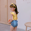韩国儿童泳衣女孩2023可爱比基尼分体儿童游泳衣女童宝宝泳装