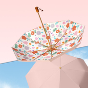 双层太阳伞防晒遮阳伞女防紫外线加厚黑胶晴雨两用高颜值雨伞