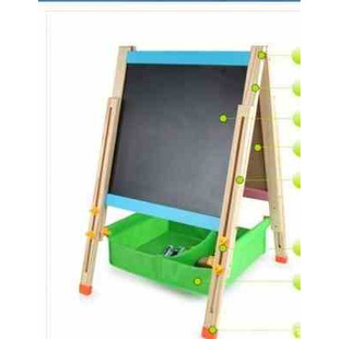 儿童画板画架套装双面磁性小黑板，家用支架式宝宝写字板可升降折叠