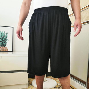 夏季莫代尔加肥大码男士，五分睡裤休闲大弹力，舒适居家五分短裤衩薄