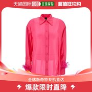 香港直邮潮奢pinko女士，pinko半透明长袖乔其纱衬衫