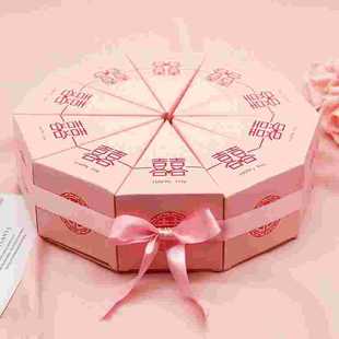 欧式蛋糕型摆桌喜糖盒圆形纸盒结婚糖果盒婚庆婚礼创意喜