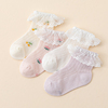 女童花边袜夏季薄款纯棉透气婴儿，袜儿童蕾丝，公主袜网眼袜宝宝袜子