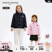 teenieweeniekids小熊童装24年春女童宝宝菱形，格棉服外套