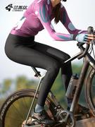 兰帕达专业骑行裤女款自行车，长裤高腰夏季减震山地，公路单车裤盎然