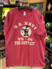 阿默的商店美式复古vintage小猫，玫红色纯棉，休闲男女情侣t恤