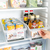 日本带轮冰箱收纳盒厨房分类零食调料瓶多功能透明塑料整理箱无盖