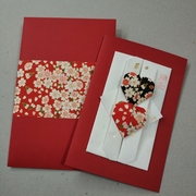 店主手工制作折纸风格生日贺卡结婚礼物品卡日式和风心心相印女孩