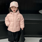日本女童冬装羽绒服儿童白鸭绒加厚外套宝宝洋气冬季保暖上衣