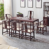 赞比亚血檀茶桌椅组合实木泡茶台红木中式客厅功夫茶几仿古茶艺桌