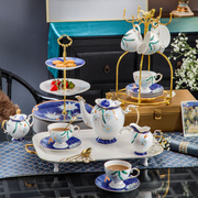 欧式高档骨瓷杯碟勺下午茶，茶具套装轻奢精致高颜值家用咖啡具礼盒