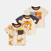 宝宝衣服婴儿短袖t恤卡通，印花男童2-3岁1夏装儿童宝宝女小童上衣