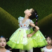 儿童演出服幼儿亮片蓬蓬纱裙女童舞蹈夏季表演服装六一公主裙