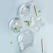 金边玻璃餐具创意北欧家用蔬菜碗水果盘沙拉碗甜品碗