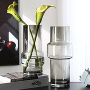 创意日式透明玻璃花瓶客厅，插花轻奢现代简约家居装饰品餐桌摆件