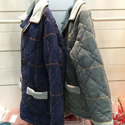 安之伴冬季梭织棉夹棉睡衣男士套装三层加厚里层珊瑚绒保暖家居服