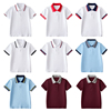 小学生校服t恤男女童白色短袖儿童学院运动枣红色POLO衫男生班服