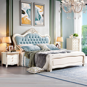 金港亿全实木床1.8米双人床，主卧欧式婚床高箱储物床家具套装组合